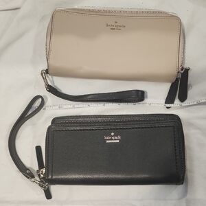 Kate Spade Black and Tan Clutch and Wristlet Set